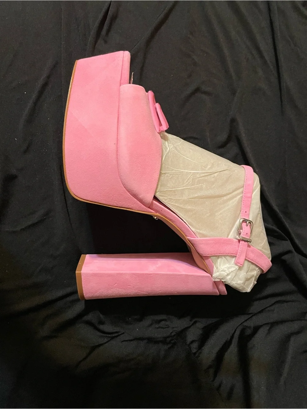 Gianni Bini Pastel Pink Platform Block Heel Sandals